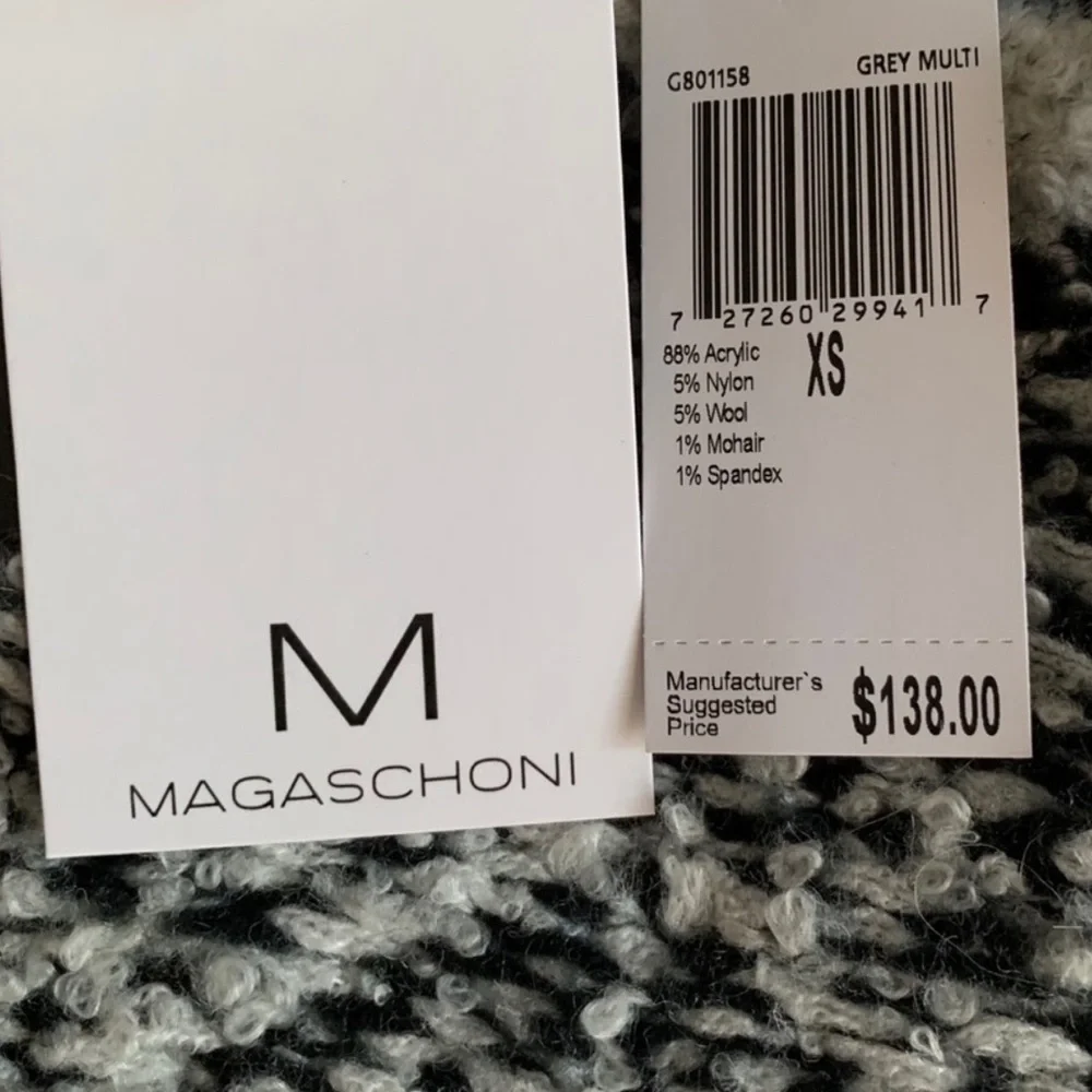 COPY - Magaschoni multi grey sweater waffle turtleneck mock neck - Picture 5 of 5